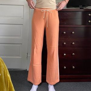 Orange cashmere pants